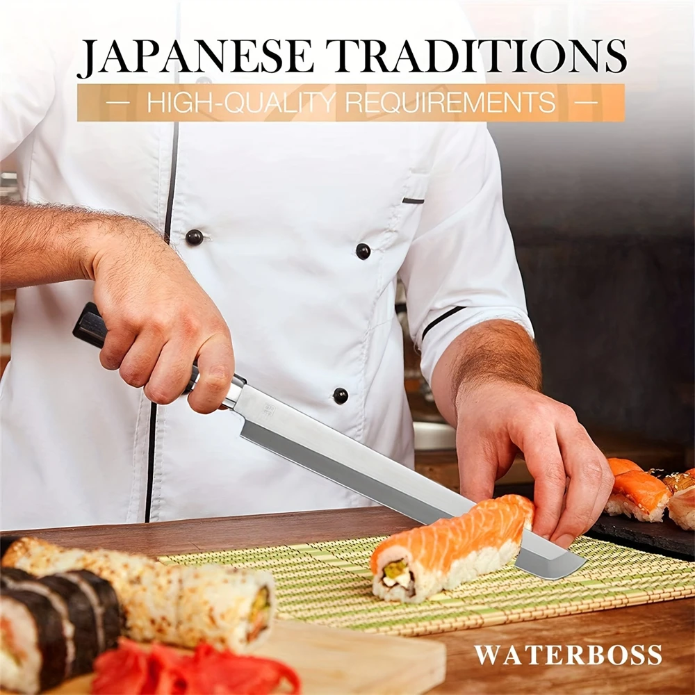 High Carbon Japanese Kitchen Knife Sushi Sashimi Knife Salmon Knife Meat Cleaver Cutting Knife Kitchen Tools Cooking Tool view 3
