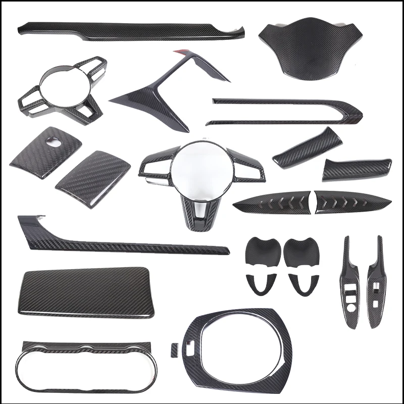 

Декоративная рамка для кнопок рулевого колеса из настоящего карбона, рамка центральной панели коробки передач, подходит для Mazda MX-5 ND 2016+