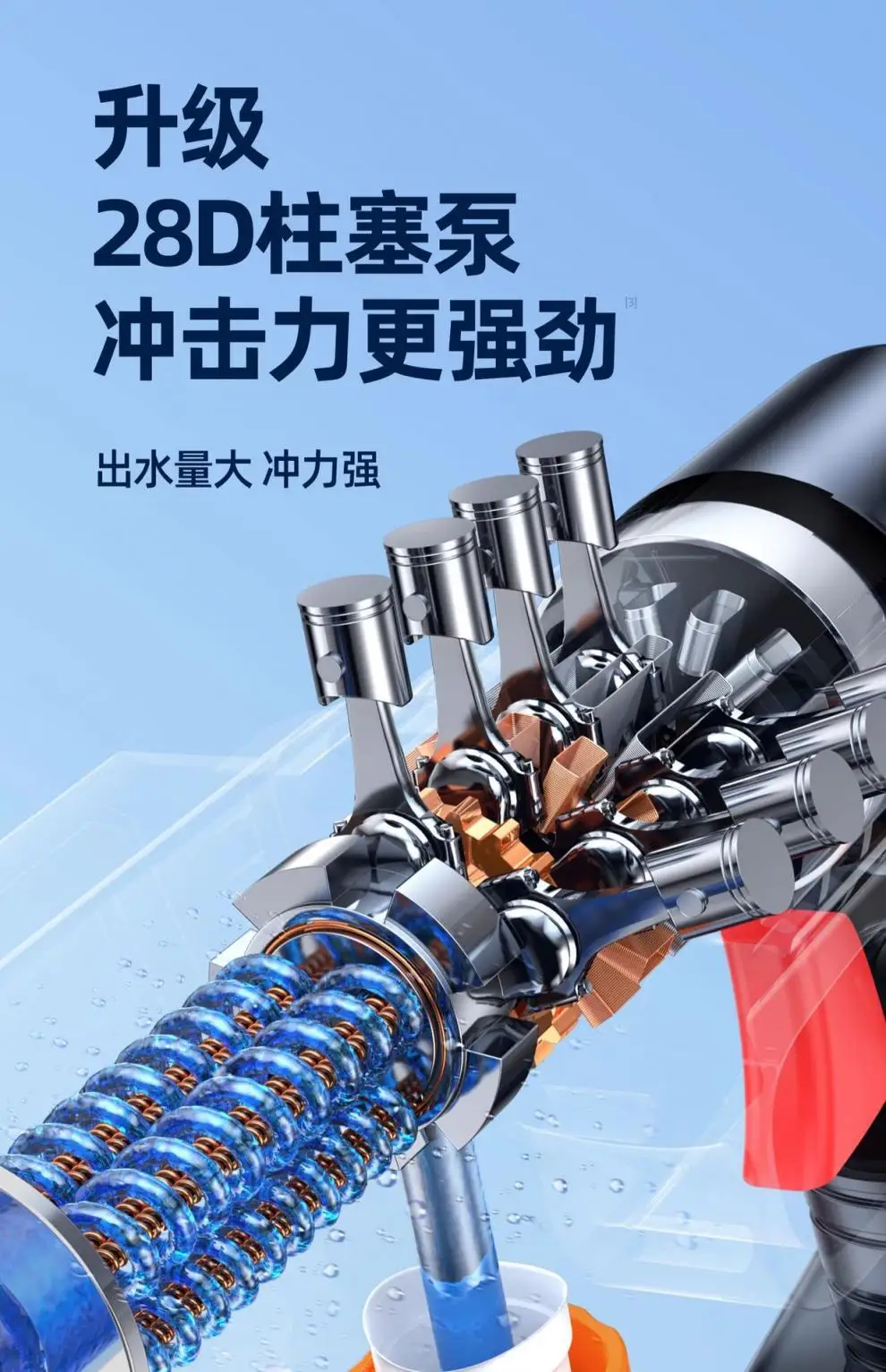 Wireless car washing machine high pressure water gun household, good things to share