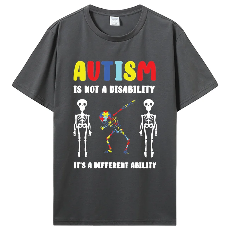 Autism It's Not A Disability Funny Skeleton Autism Awareness T-shirt Aesthetic Neurodivergent Tee Shirt Social Worker Top