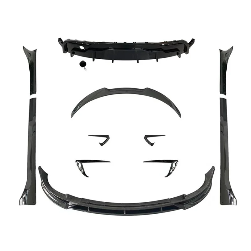 

Carbon Fiber ABS Front Bumper Lip Side Skirts Rocker Panel & Rear Wing Spoiler Full BodyKit Body Kit for Model Y