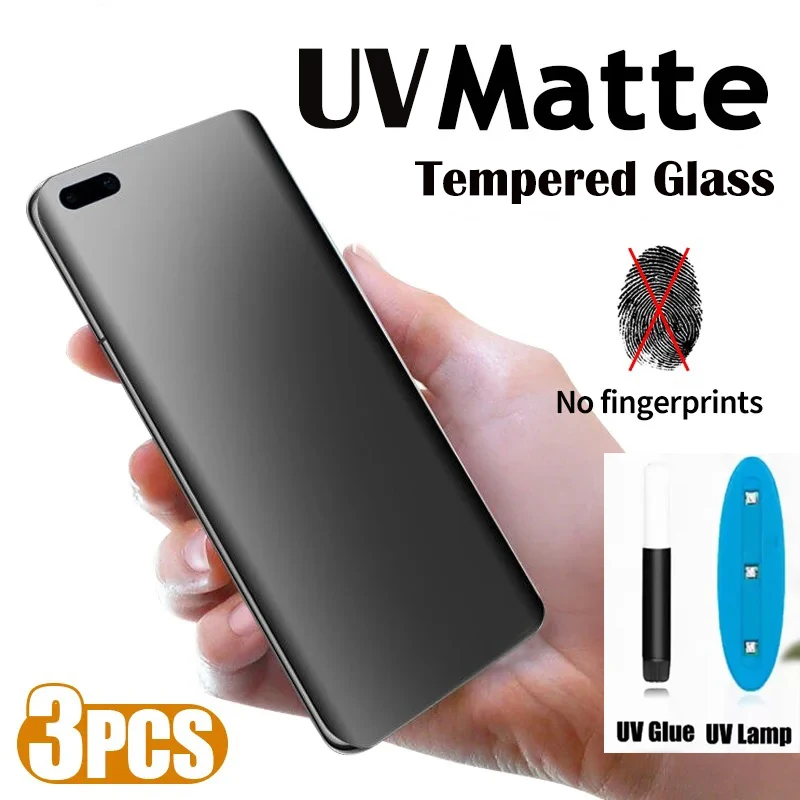 

UV Liquid Glue Matte Tempered Glass For Xiaomi Mi 13 14 Ultra 12 12S 12X Note 10 Lite CIVI 2 3 MIX 4 11 Pro UV Screen Protector