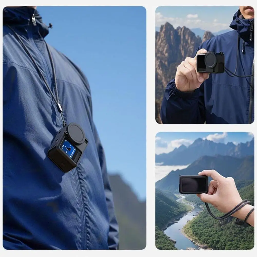 For DJI Action6 Silicone Protective Cover - Soft Shell Body Protection Anti-Drop Wear-Resistant Scratch-Resistant Dustproof Case