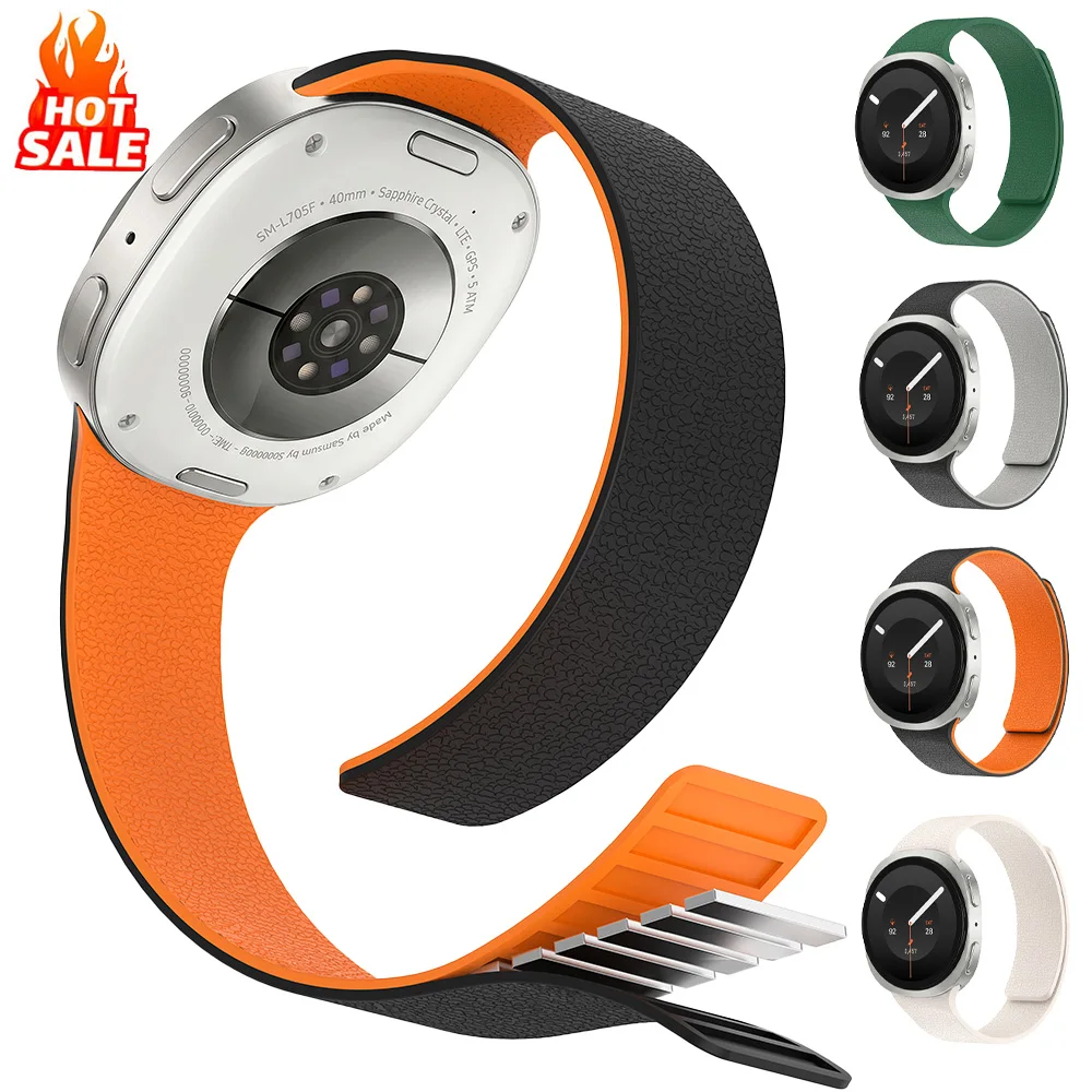 Magnetisches Silikonarmband für Samsung Galaxy Watch 9 40mm 44mm Ersatzarmband für Galaxy Watch 8 40/44mm 8classic 46mm Armband
