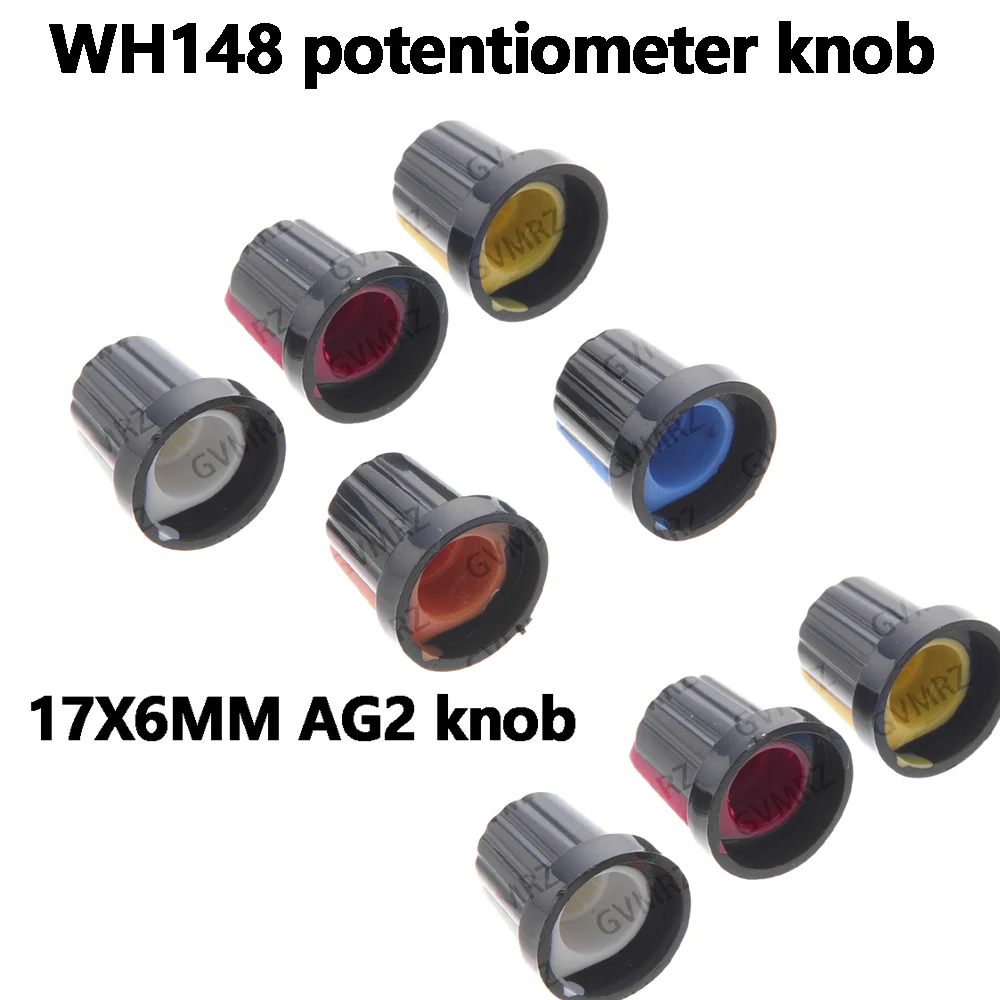 1000PCS/10PCS/30PCS WH148 potentiometer knob Yellow Orange Blue Red White cap 17X6MM AG2 knob HJXRHGAL