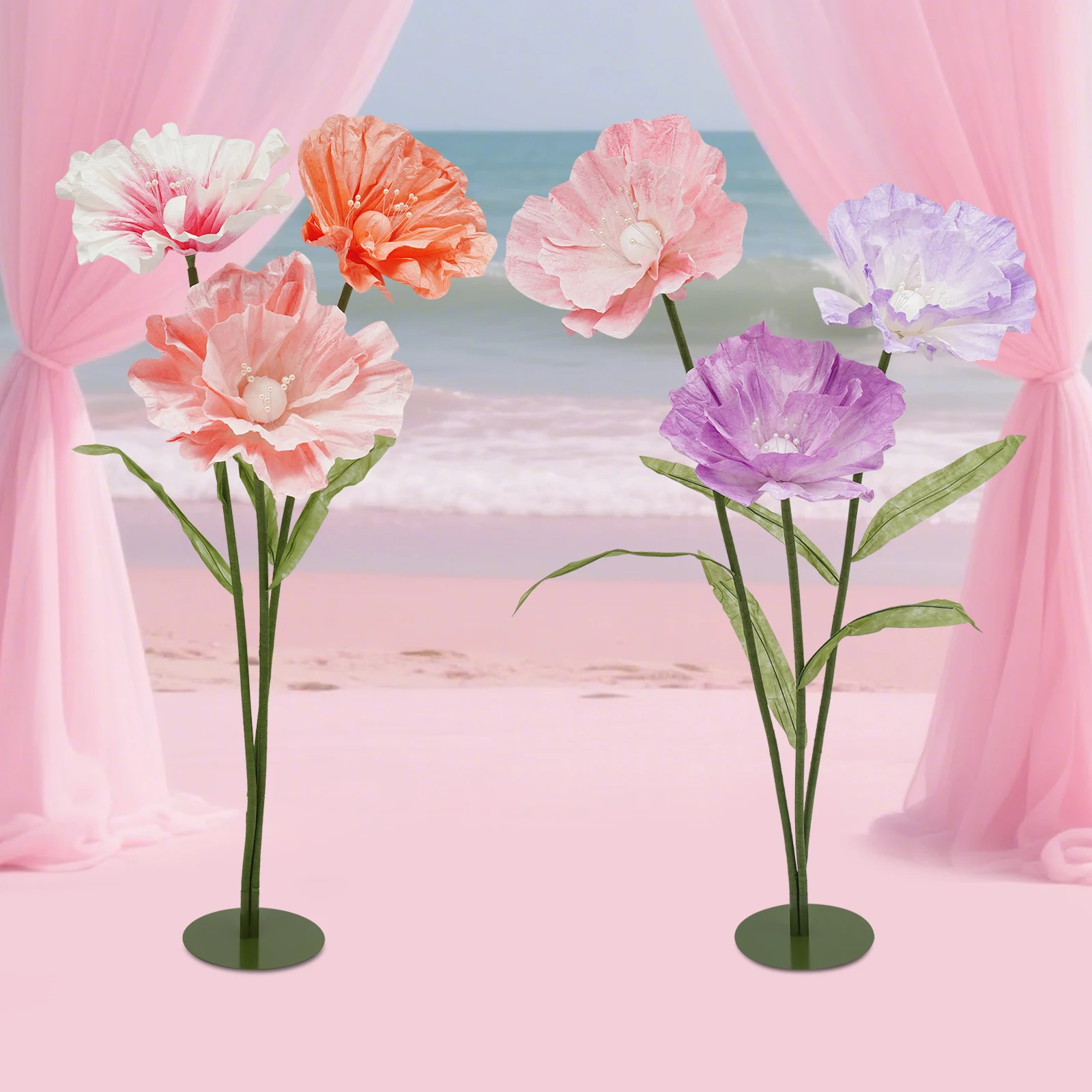 Fiore Giant Artificial Flowers Large Artificial Flowers with Stems and Base