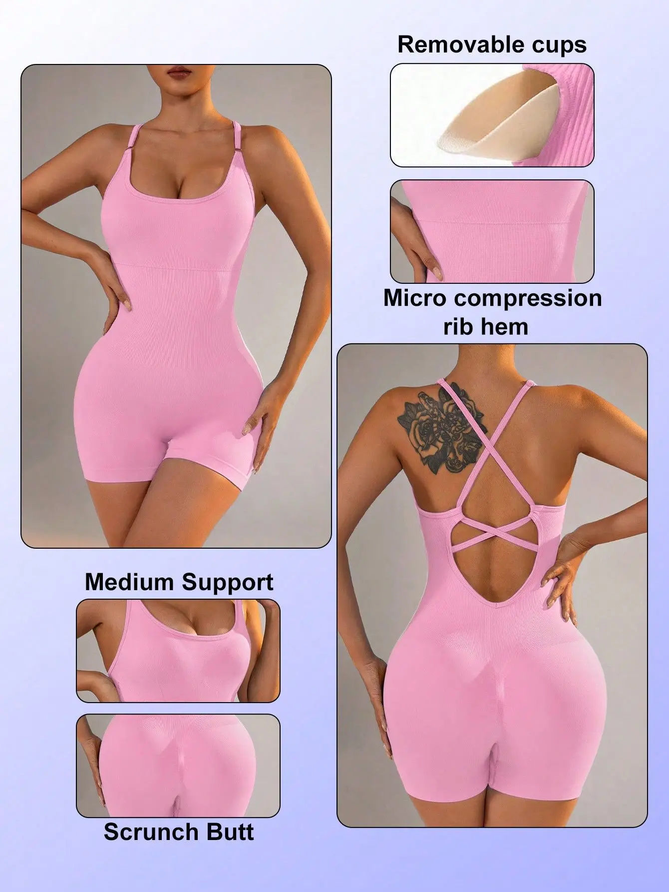 Sommer 9 Farbe feste Frauen Overall dünn kurz bodycon hohe Elastizität Nylon Bodysuit Yoga Sport Workout Gym ein Stück