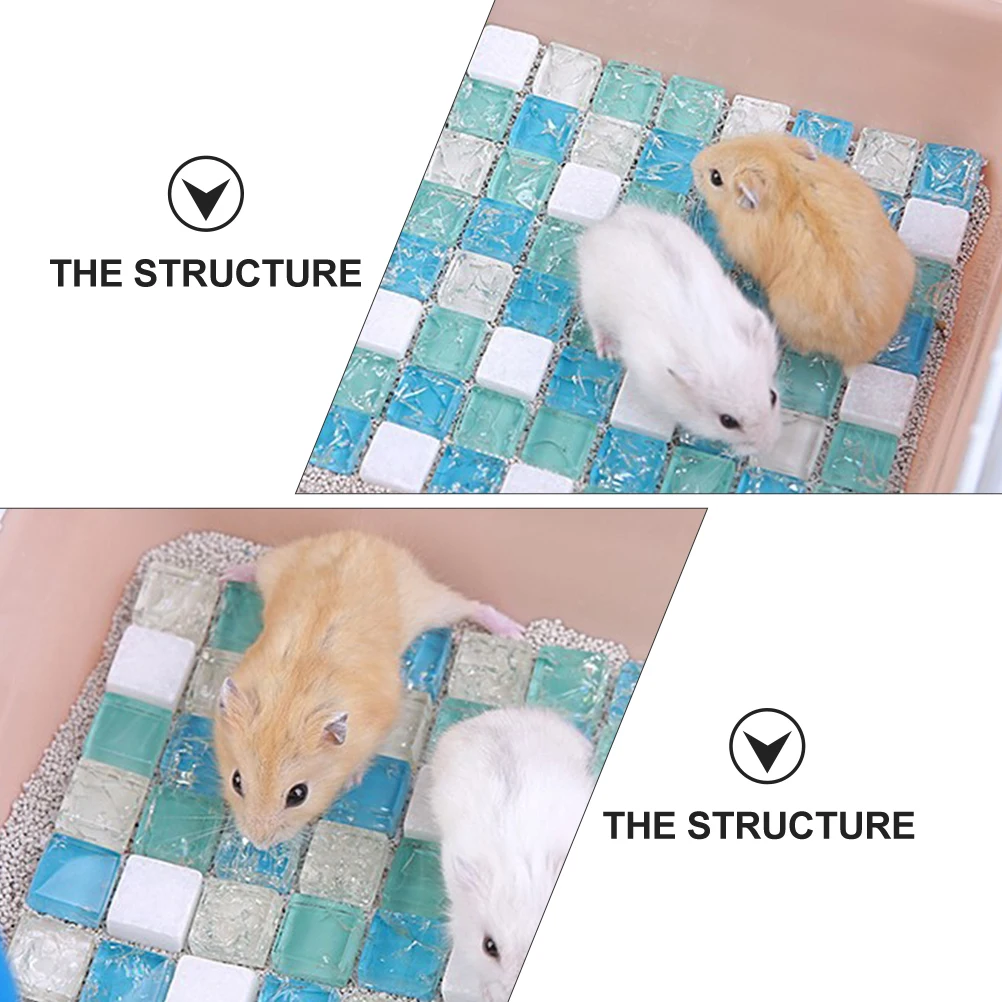 

1Pcs Hamster Cooling Mat Spar Cooling Pad Mesh Ventilation No Power Pet Sleeping Mat Summer Accessory Spar Cushion