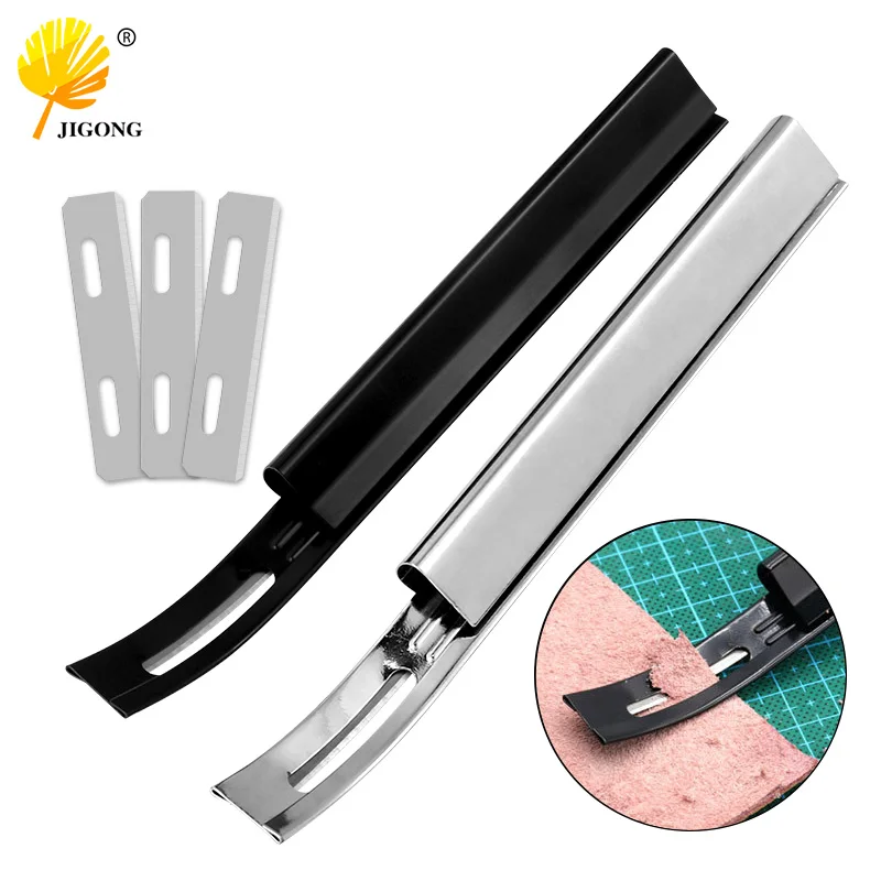 

Stainless Steel Modern Safety Beveler Skiver Thinning Leather Craft Knife Blade DIY Stitching Tool for Home Handmade Accessories