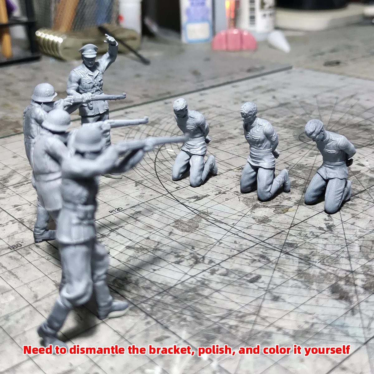 1/35 1/48 1/72 3D-Harz-Miniatur-Modellbausatz Soldatenfigur Diorama-Soldaten-Szene Mini-Figuren 1939-1945 – Detail 4