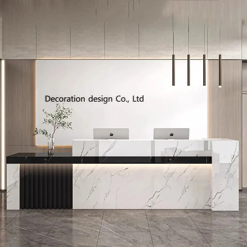 

Aesthetic Modern Reception Desk Luxury Office Simple Large Size Reception Desks Room Decor Mostrador Chinese Style Furniture