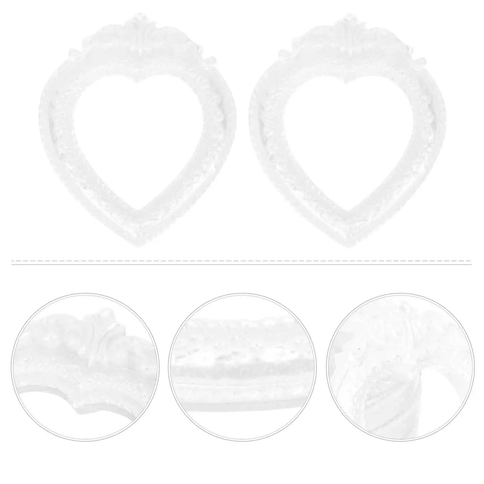 

20Pcs Mini Heart Photo Frame Resin Material for DIY Crafts Making Vintage Small Picture Frame Decorative Props Desktop Adornment