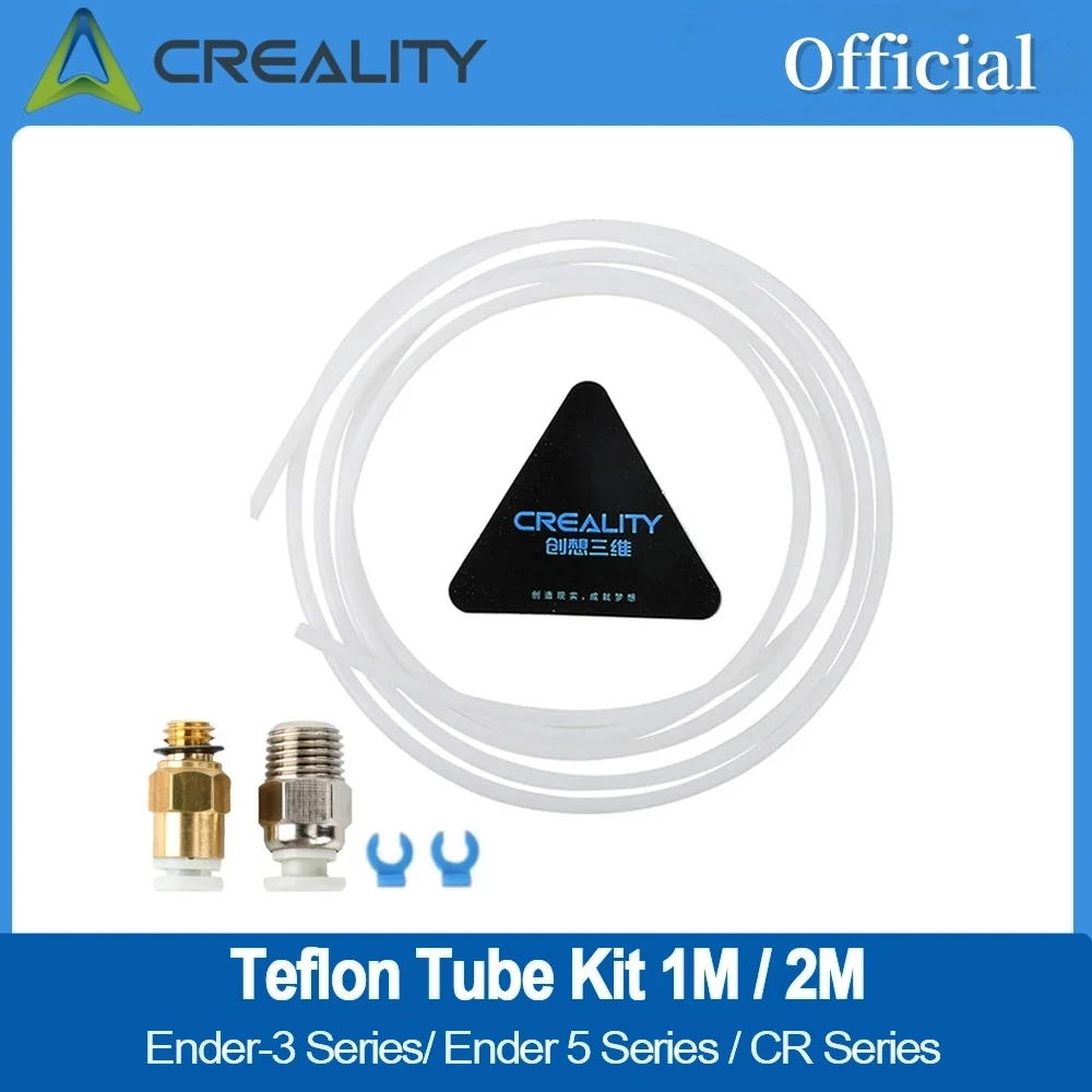 Creality Oryginalny biały zestaw rur PTFE 1m/2m z przegubem pneumatycznym D4×d2 do części drukarek 3D Ender-3 V2 Ender 5 Pro CR Series