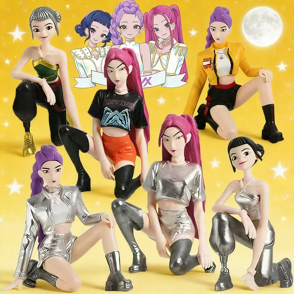 Figuras de juguete de acción K de 6 piezas, modelo Pop, muñecos de juguete para niños, cazador de colección de demonios