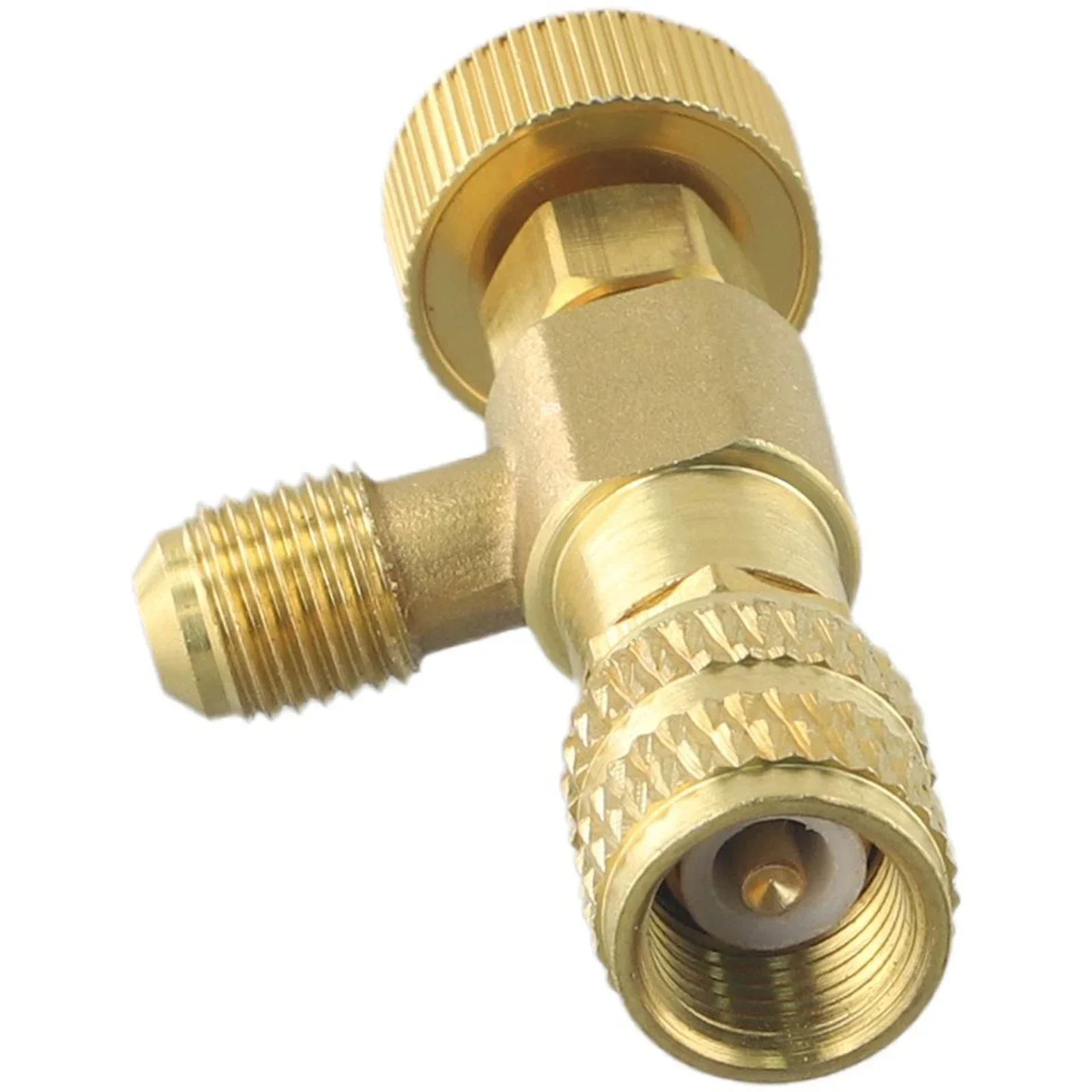 R410A Valvola di sicurezza per ricarica di refrigerazione Adattatore per aria condizionata Valvola di sicurezza per liquidi Parti di macchine utensili CNC in rame