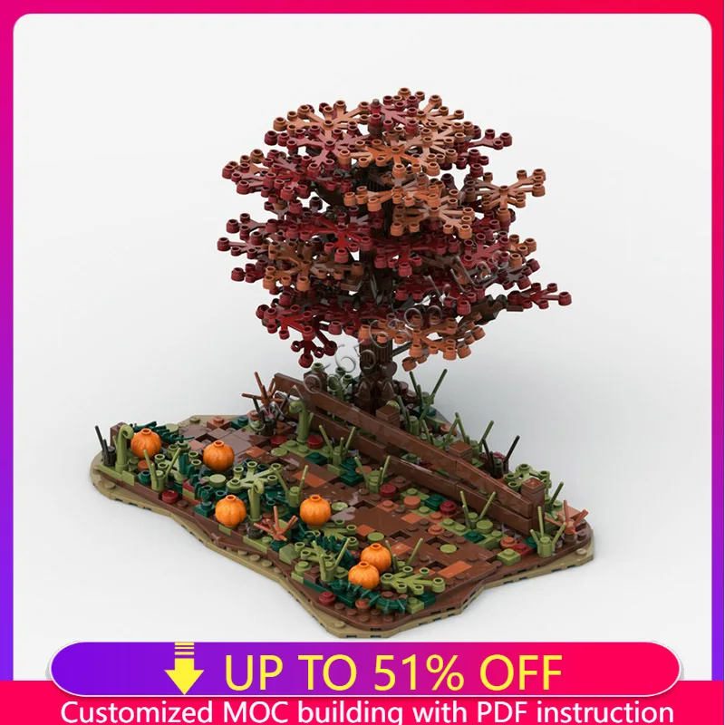 

549 деталей, изысканные осенние сцены, строительные блоки, современная архитектура, набор моделей, игрушки для дисплея, детская сборка, подарки на день рождения