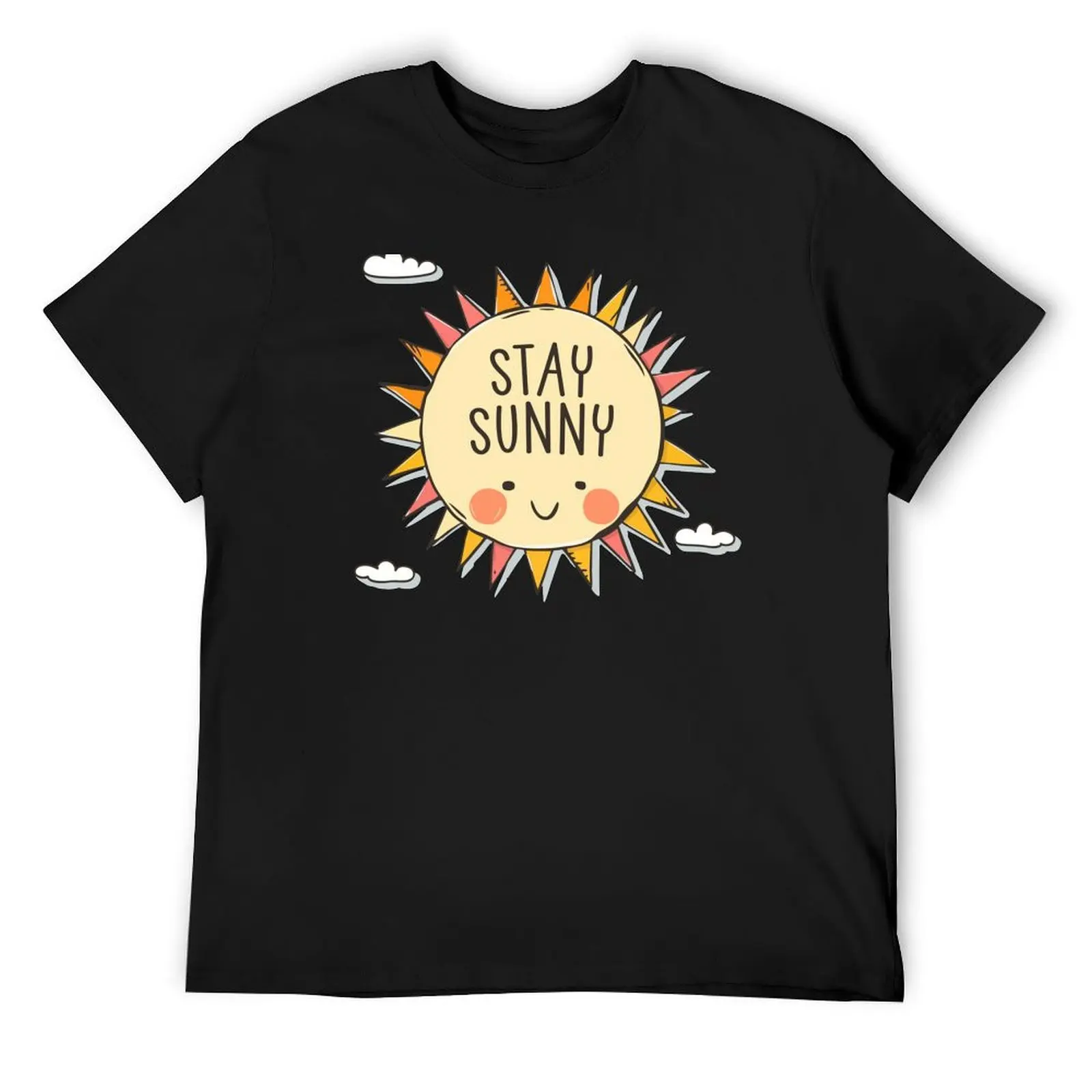 Stay Sunny T-Shirt blue archive sweat street wear man t shirt mens funny t shirts