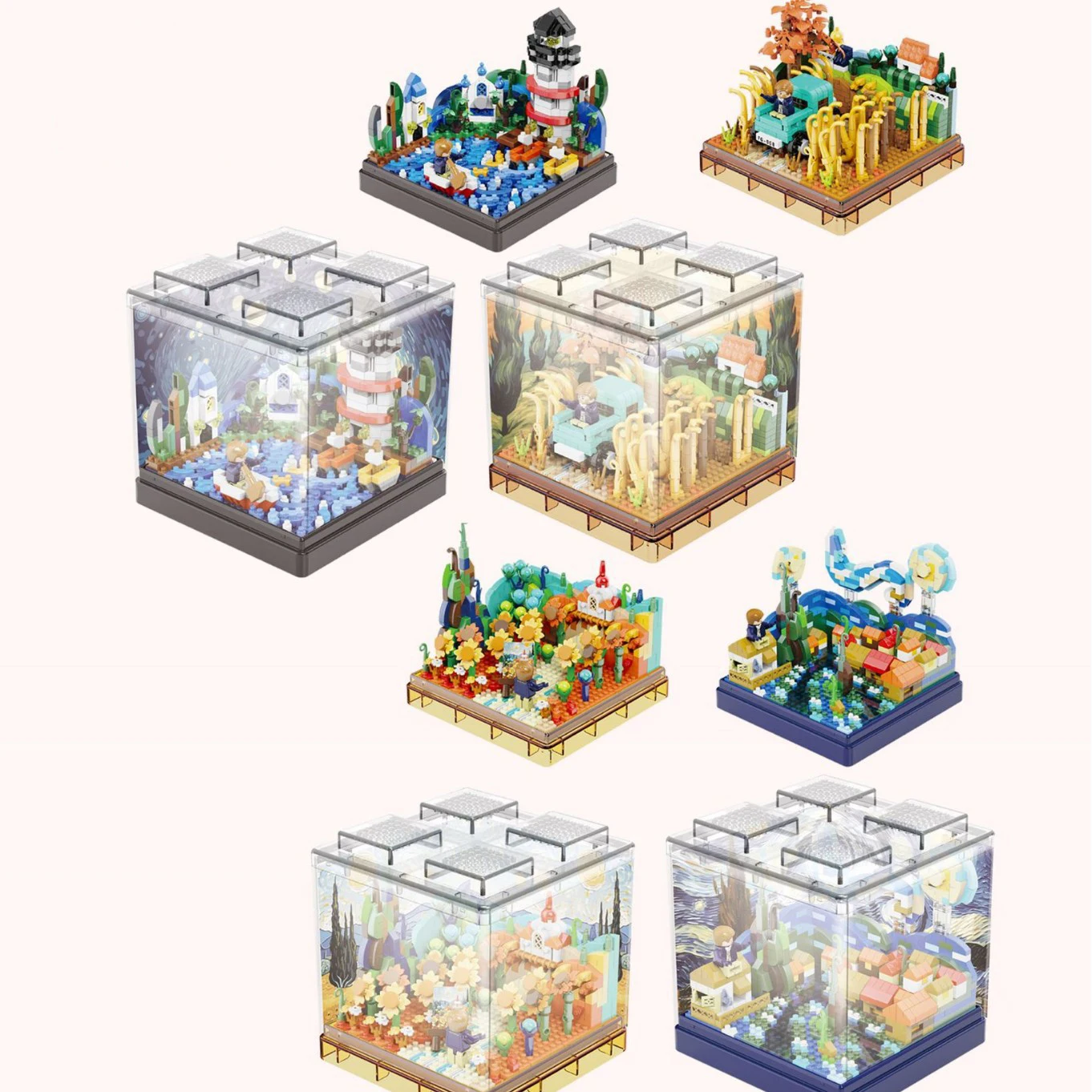 

iDEA Arts World Nanobricks Secret Box Micro Diamond Block Famous Painting Scene 3D Wall Building Brick Figures Construction Toys