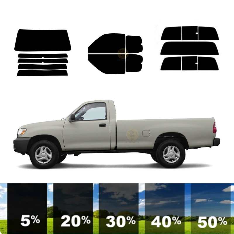 

Предварительно вырезанная съемная тонировочная пленка для окон для автомобиля, 100% УФР, 5%-35%VLT, теплоизоляция, карбон ﻿ Для TOYOTA TUNDRA 2 DR PU 2000-2006 гг.