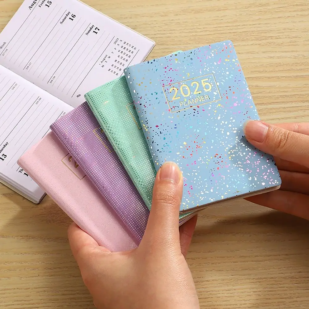 Mini A7 2025 Agenda Book Mini Laser 2025 Planner Notebook with Calendar To Do List Pocket Notebook Students