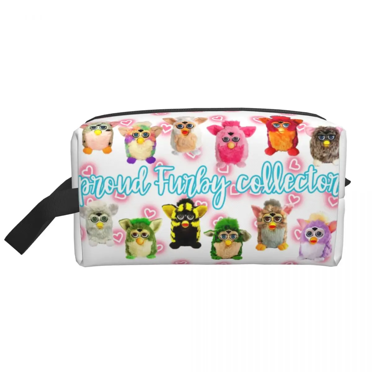 Custom Proud Furbys Collector Toiletry Bag for Women Makeup Cosmetic Organizer Ladies Beauty Storage Dopp Kit Box