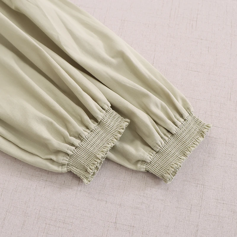 สไตล์ญี่ปุ่น Mori สาวสีทึบเดี่ยว Breasted Robe เสื้อผู้หญิงฤดูใบไม้ผลิฤดูร้อนใหม่แขนยาวลําลองหลวมชุด Midi