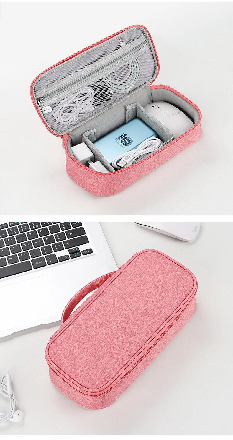 Aufbewahrungstasche für digitales Zubehör, große Kapazität, Kabel-Organizer-Tasche für Telefon, Powerbank, USB – Detail 13