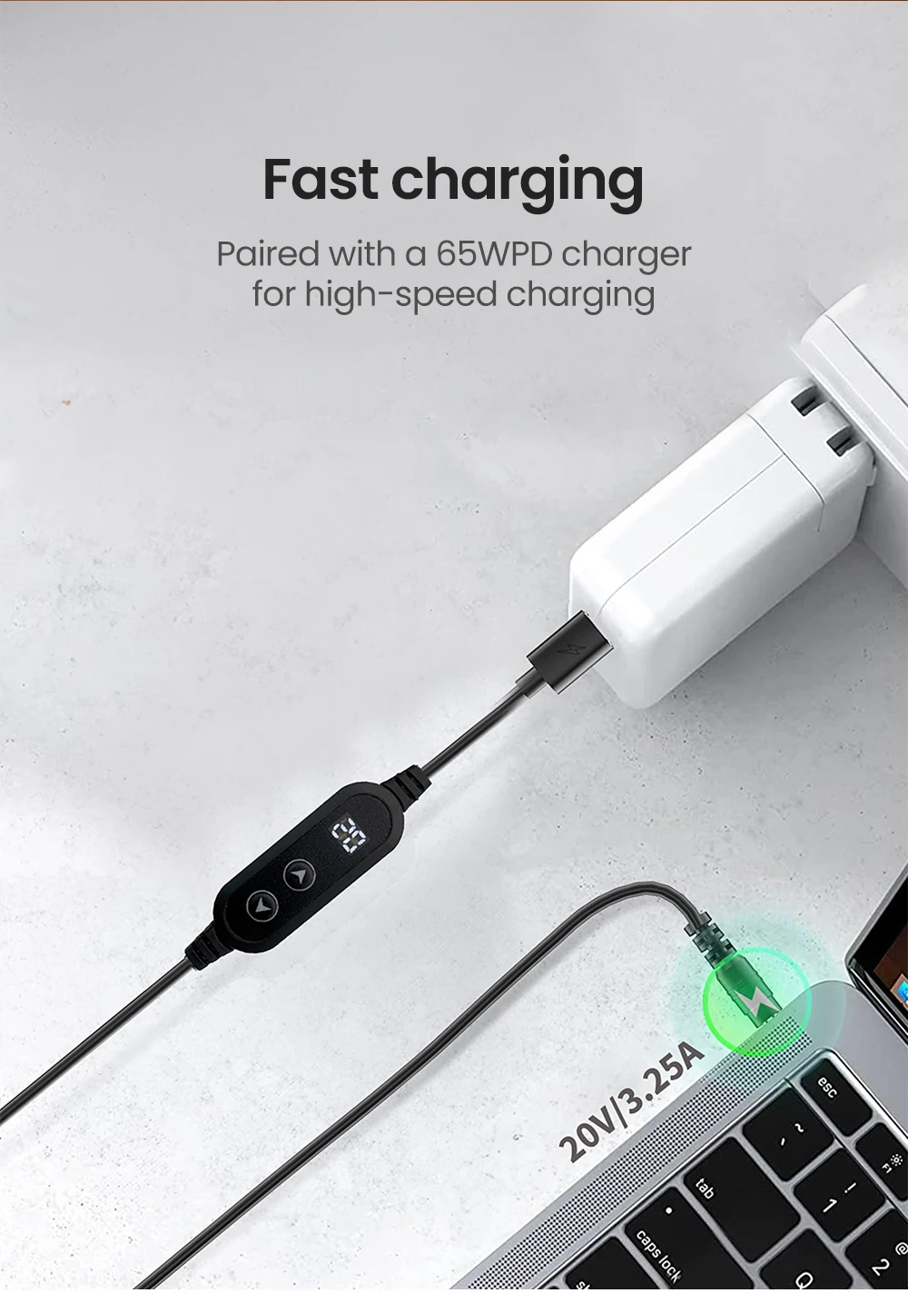 Typ C zu DC Power Boost Kabel 5V/9V/12V/15V/20V Boost Linie 8 Adapter USB C zu DC Jack Stecker Schnelle Aufladung für Wifi Router – Detail 3