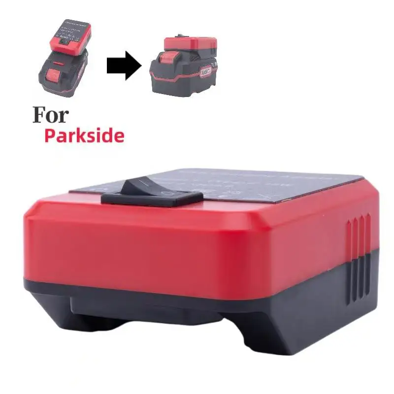 

For Lidl Parkside x20v Team Battery Mount with USB C FAST Charging Adapter for Mobile Phone Cordless Mobile Power Bank Adapter
