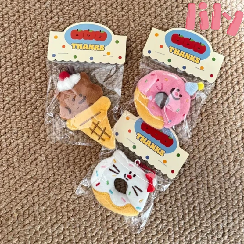 

Креативные плюшевые игрушки, мультяшная кукла с едой, брошь для девочек, универсальные аксессуары для кукол-пончиков, подвесная булавка для рюкзака, маленький подарок, мягкое исцеление