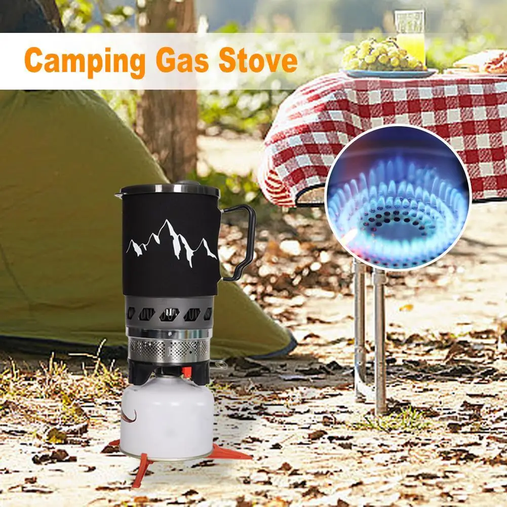 Portable Camping Gas Stove Outdoor Gas Stove Burner Stove Cup Gas Cookware Tourist Coffee Tableware Tourism Pot Burners K0U9