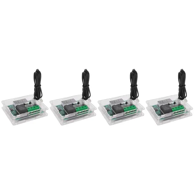 Power Tool Sets 4PCS W1209 DC Digital Temperature Controller Module Electronic Temperature Temp Control Module Switch with Acryl