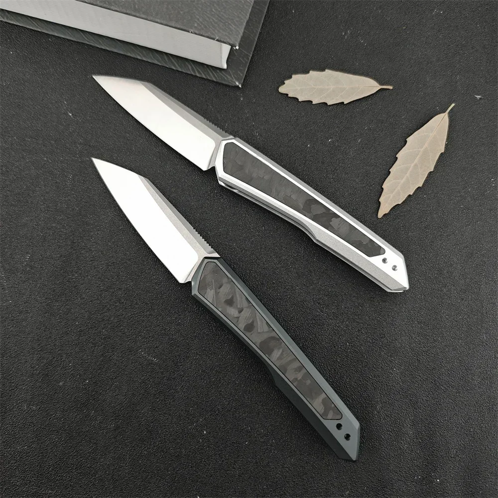 Outdoor Tactical KS 7050 Folding Knife with Original Box CPM-MagnaCut Reverse Blade Clear Anodized Aluminum Handles EDC Tool