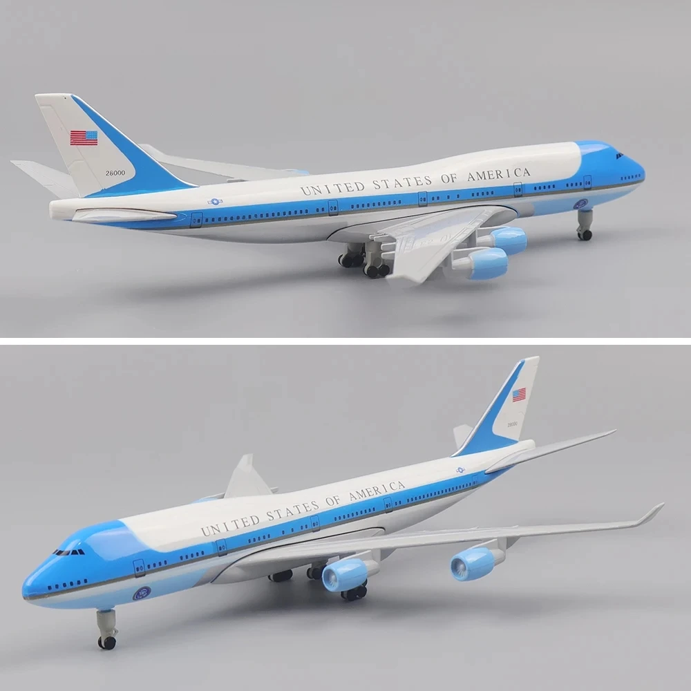 20CM modello di aeroplano giocattoli pressofuso resina Boeing 747 aereo Air Force One Aircraft Airlines Airways Air Bus