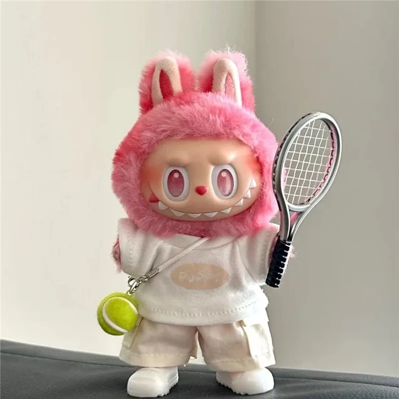 Vêtements de sport pour balle de Tennis, vêtements de Badminton pour poupée Labubu, pantalons Cargo colorés, t-shirt pour chiot, vêtements d'extérieur, ensemble de chaussures, accessoires