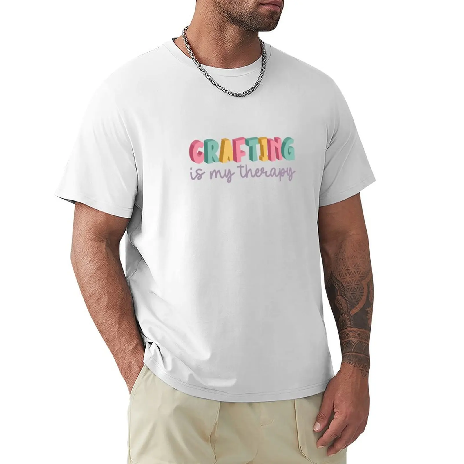 Crafting is my therapy T-Shirt new edition boys animal print oversized t shirts for men