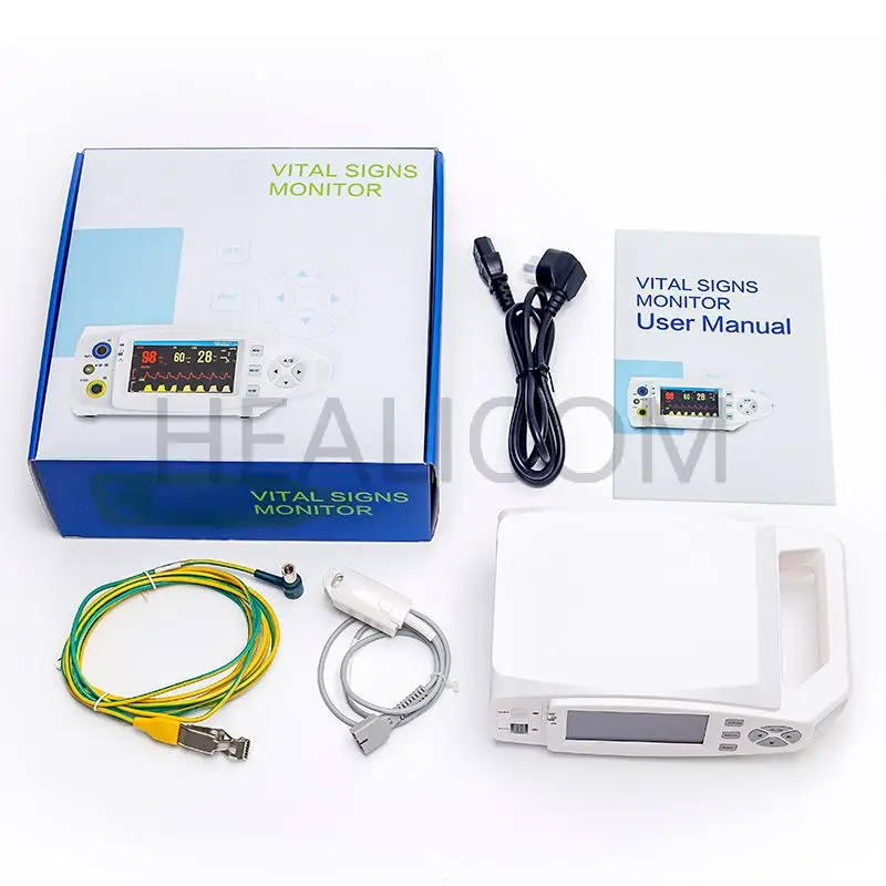 Veterinary Portable Vital Sign Monitor – SPO₂, Pulse, ECG, Temperature CE ISO for animal for farm