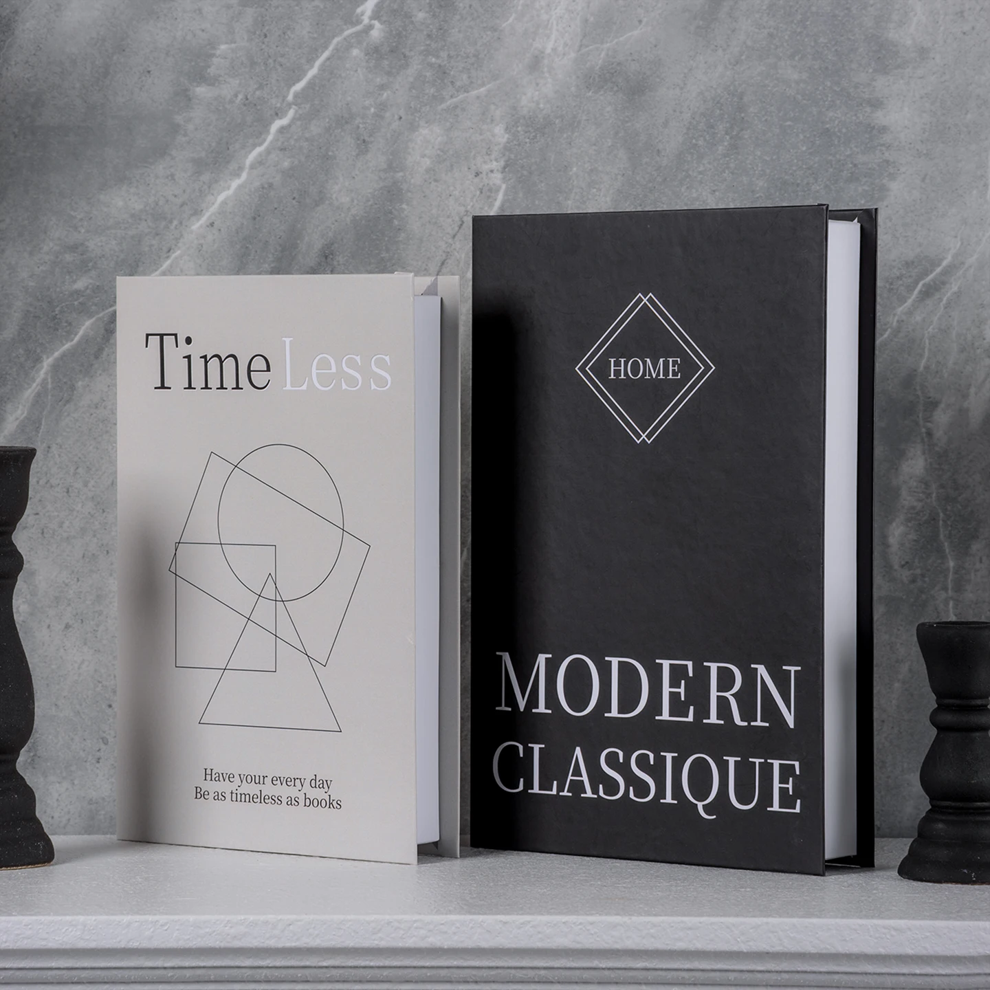 2 Stück Öffnbare Deko-Bücher für Wohnzimmer, Designer-Bücher als Couchtisch-Ornamente, Requisiten für Club, Hotelzimmer und Villa – Detail 5