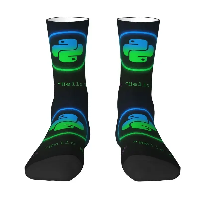 Fashion Computer Programming Coder Python Socks Women Men Warm 3D Printed Programmer Developer Sports Basketball Socks