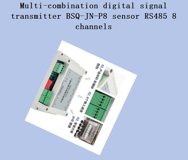 Transmisor de señal digital multicanal BSQ-JN-P8 con sensor RS485 de 8 canales
