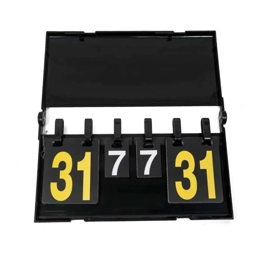 Tabellone segnapunti sportivo digitale a 4 cifre Contatore punteggio impermeabile in plastica Base stabile Partite da badminton professionali pieghevoli
