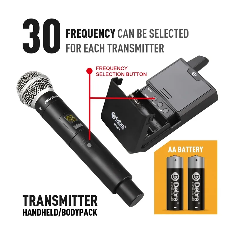 Debra Audio DV  Wireless Handheld with Monitor Function For Phones DSLR Cameras Live Recording Interview