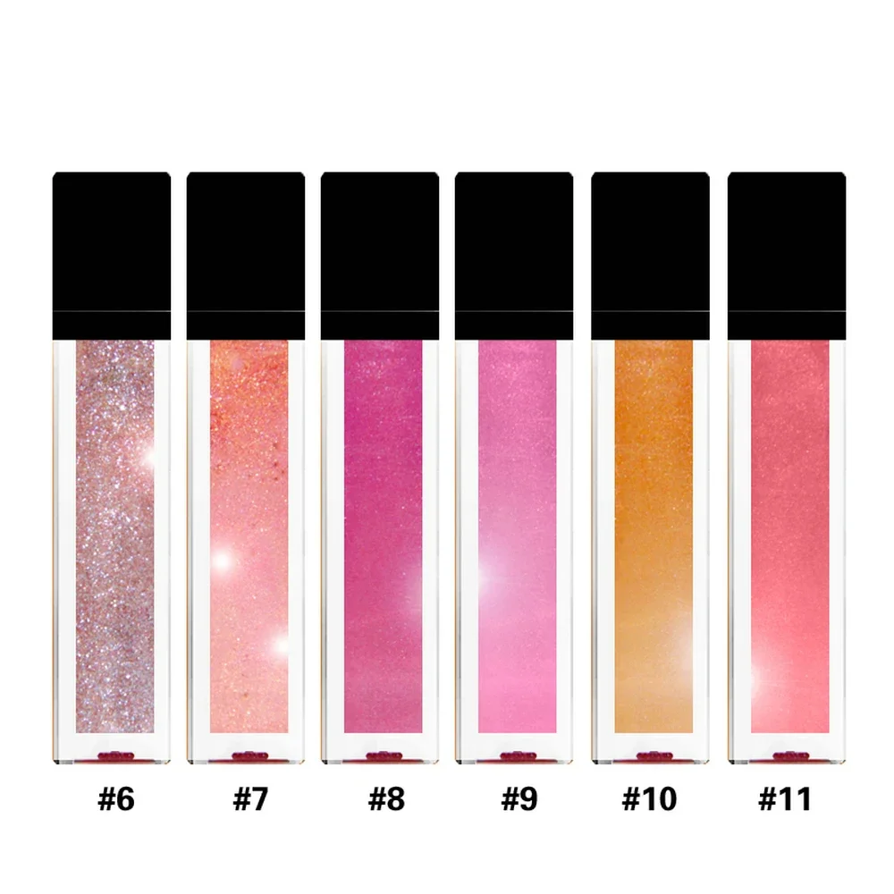 Custom 11colors Glitter Lipgloss Shiny Moisturizing Non-sticky Long Lasting Nourish Lip Care Makeup Cosmetics Bulk Private Label