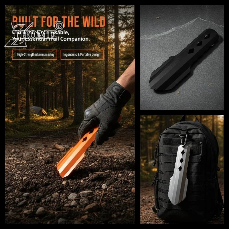 Ultralight Backpacking Trowel Shovel Small Potty Multitool Handle Design Essential Survival for Hiking Camping and Survival