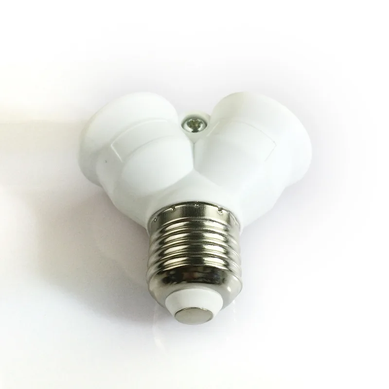 Universal E14 E27 to 2E27 2E14 Screw Lamp Base Socket PBT B22 to 2E27 LED Light Bulb Adaptor Extend Holder Lighting Converter