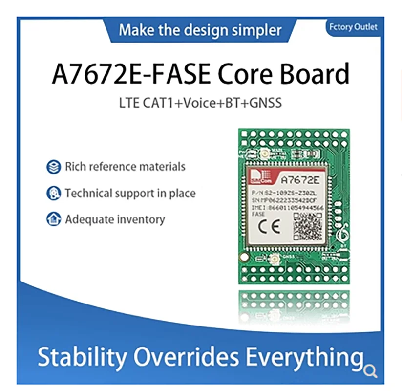 simcom開発ボード、lte-cat1、voice、bt、gnss、a7672e-flight