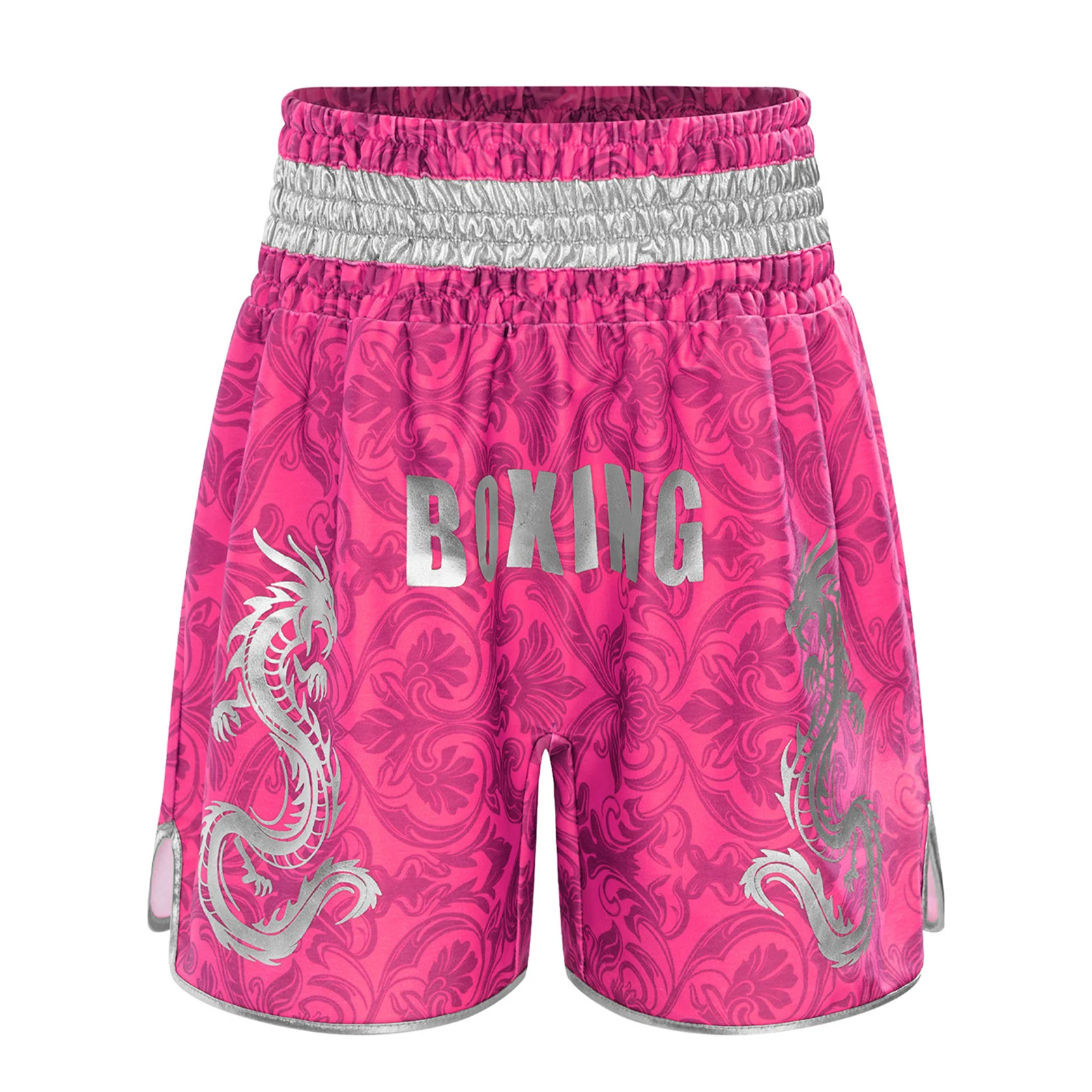 Kinder-Boxershorts für Jungen und Mädchen mit Weitem Metallic-Buchstaben-Drachen-Print, Kickboxen Kampfsport Boxershorts Trainings-Kostüm – Detail 13