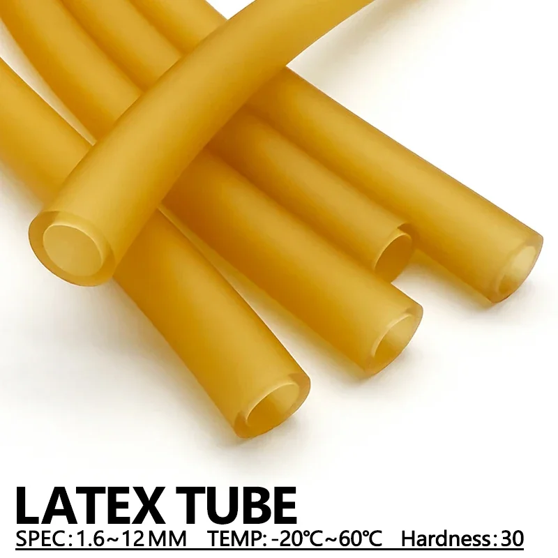 Yellow Natural Latex Rubber Tube 12/3/5/10M ID 1-8mm High Resilient Elastic Hose For Slingshot Catapult Fishing Fitness Band