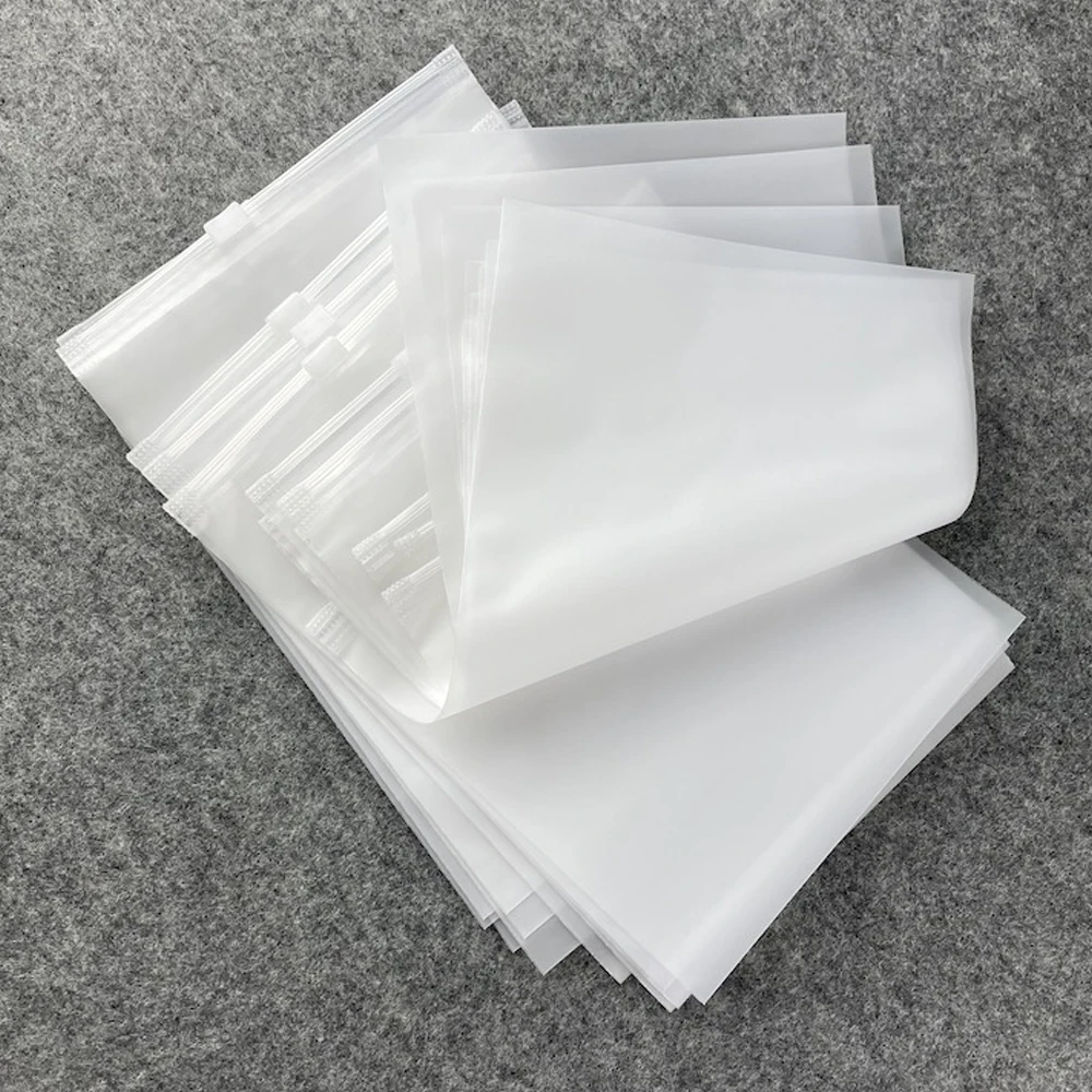 Bag with Zipper Large Plastic Packaging Frosted Slide Zipper Bags 20pcs Waterproof and Dustproof Clothes Packaging Storage Bags