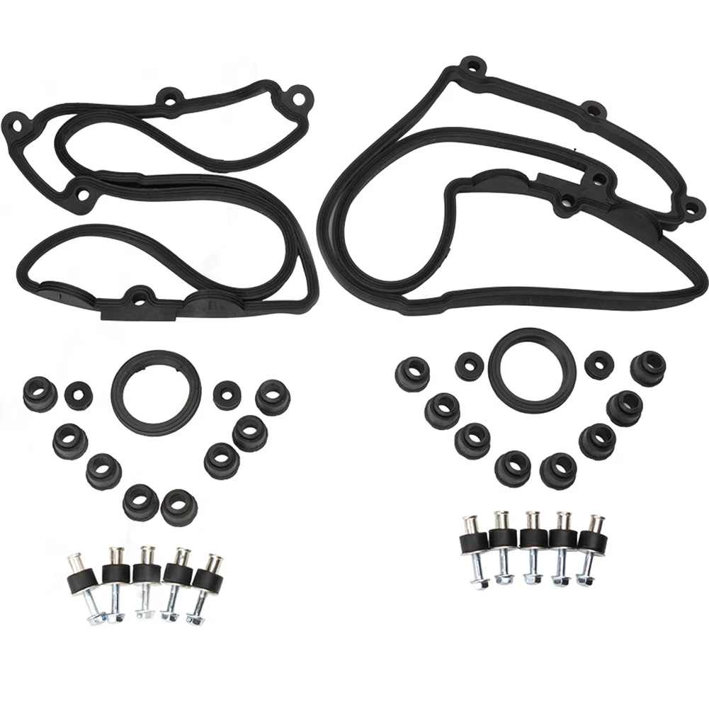 OEM# 11127513195 11127513194 7513195 7513194 Valve Cover Gaskets Set w/ Bolts Seals For BMW 545i 550i 645ci 745i X5 4.4L 4.8L